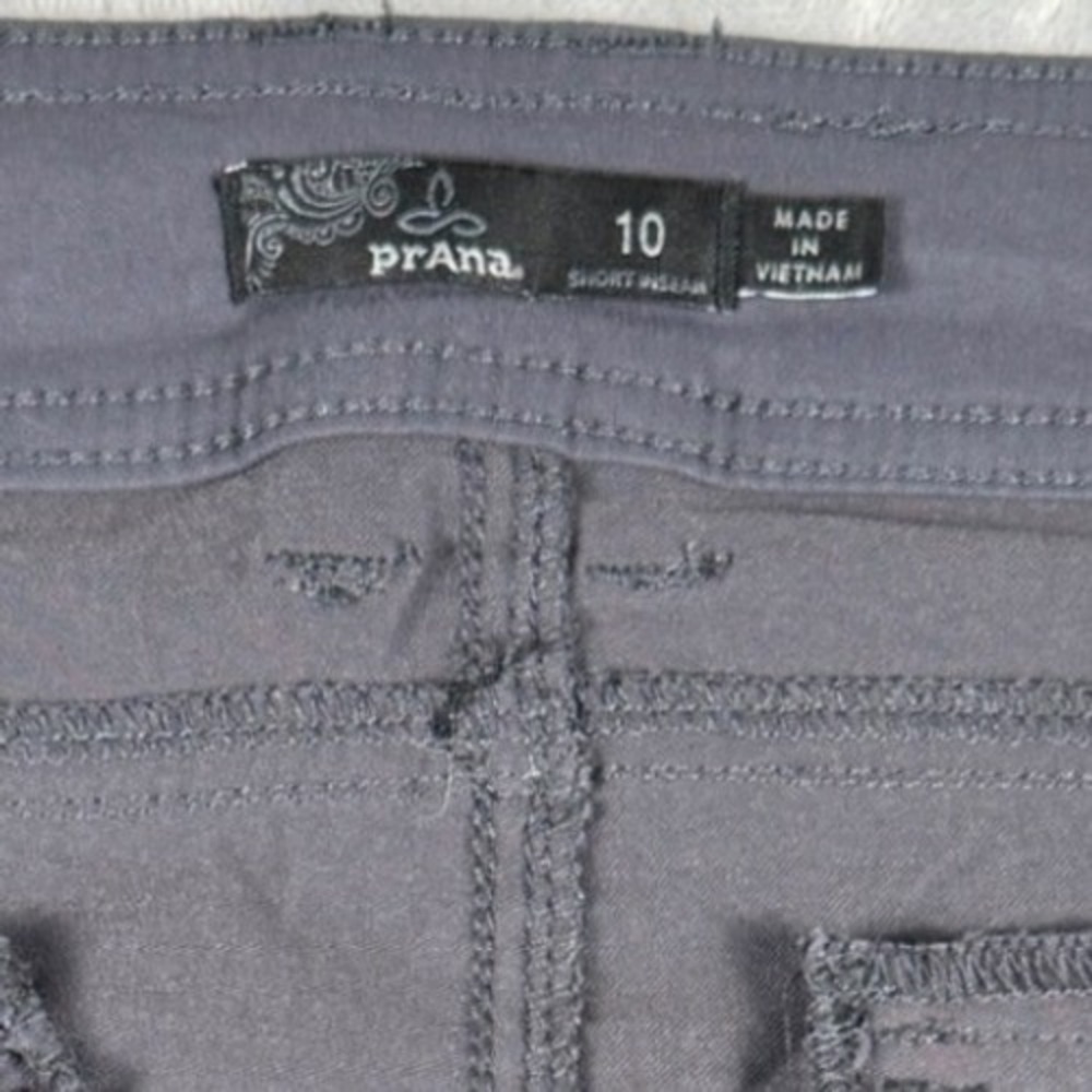 Prana Halle Hiking Pants Womens 10 Gray‎ Stretch Zion Roll Up Leg Outdoor - Picture 4 of 12
